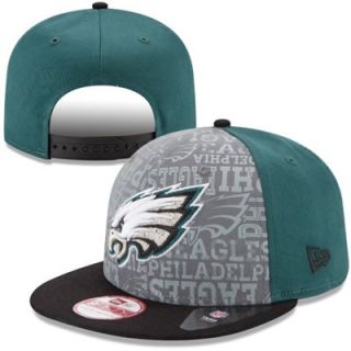New Era Philadelphia Eagles 2014 NFL Draft 9FIFTY Snapback Hat   Midnight Green