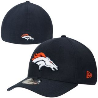 New Era Denver Broncos 39THIRTY NFL Machine Stretch Fit Hat   Navy Blue