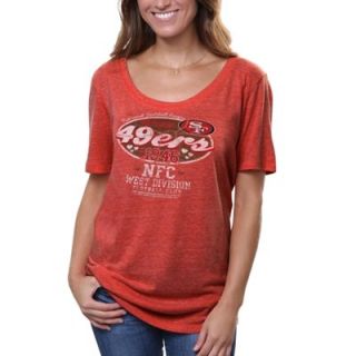 San Francisco 49ers Ladies Missy Baby Jersey Tri Blend T Shirt   Scarlet