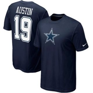 Nike Miles Austin Dallas Cowboys #19 Name & Number T Shirt   Navy Blue