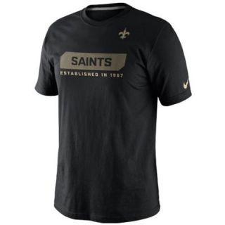 Nike New Orleans Saints Team Issue Wordmark T Shirt   Black
