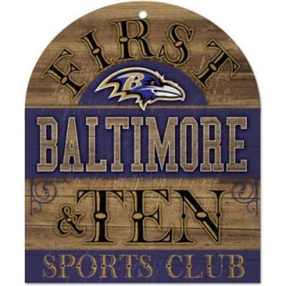 WinCraft Baltimore Ravens 10 x 11 Club Wood Sign