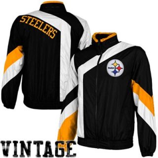 Mitchell & Ness Pittsburgh Steelers One on One Windbreaker Jacket   Gold/Black/White