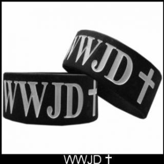 Wwjd What Would Jesus Do Designer Rubber Saying Bracelet #50 Clothing