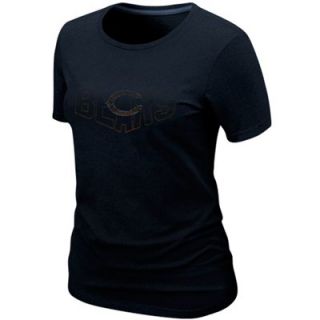Nike Chicago Bears Ladies Team Emerge Premium T Shirt   Navy Blue