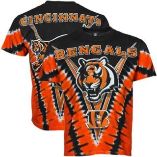 Cincinnati Bengals Tie Dye Premium T shirt   Black Orange