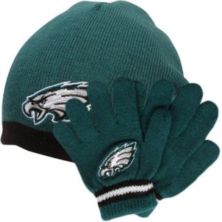 Reebok Philadelphia Eagles Toddler Beanie & Gloves Set   Midnight Green