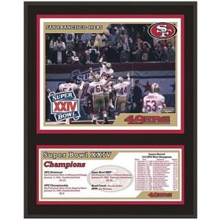 San Francisco 49ers 12 x 15 Sublimated Plaque   Super Bowl XXIV
