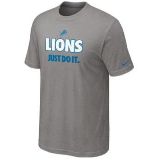 Nike Detroit Lions Just Do It T Shirt   Silver