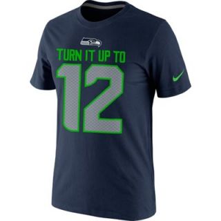 Nike Seattle Seahawks Turn It Up T Shirt   College Navy