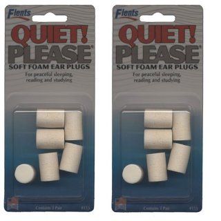 Flents Quiet Please Soft Foam Ear Plugs Contains 3 Pair (Pack of 2) Health & Personal Care