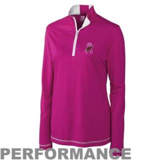 Cutter & Buck Arizona Cardinals Ladies Breast Cancer Awareness Choice Performance Half Zip Jacket   Pink