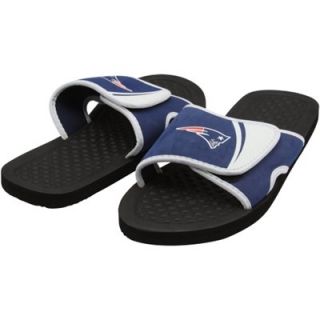New England Patriots Shower Slide Sandals   Navy Blue/Black
