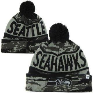 47 Brand Seattle Seahawks Tigertooth Knit Hat   Gray/Black