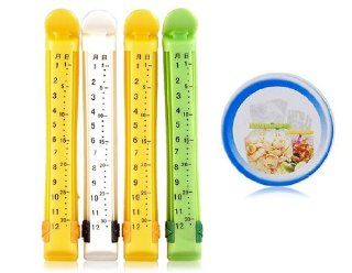 4PCS Food Storage Bag Sealing Clips with Date Display (Small) Kitchen & Dining