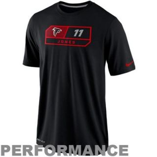 Nike Julio Jones Atlanta Falcons Dri FIT Legend Team Name Number Performance T Shirt   Black