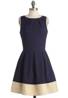 Luck Be a Lady Dress in Navy and Ivory  Mod Retro Vintage Dresses