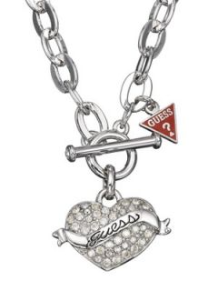 Guess Silver Heart Necklace