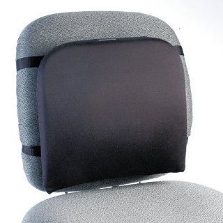 Memory Foam Backrest, 13 1/4w x 1 3/4d x 14 1/4h, Black  Kensington Cushion 