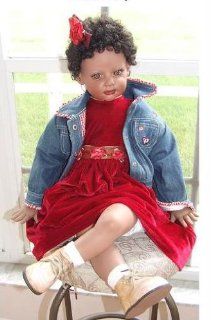 The Fayzah Spanos Collection 34" Doing My Berry Best Christmas Vinyl Doll in Tina Berry Outfit with Original COA and Box   Home Decor Collectible Dolls