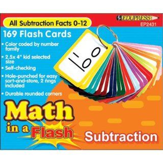 Edupress Ep 2431 Math In A Flash Subtraction Flash Cards Toys & Games