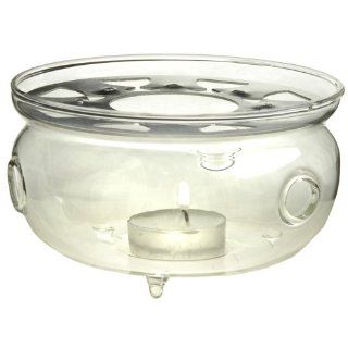 Teas Etc Teapot Warming Stand, Glass Warming Stand with Tea Candle Kitchen & Dining