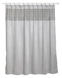 Croscill Macrame Shower Curtain, Platinum  