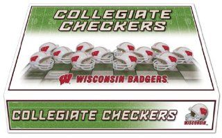 NCAA Wisconsin Badgers Checkers  Checkers Games  Sports & Outdoors