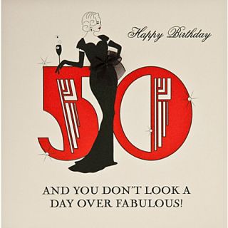 FIVE DOLLAR SHAKE   Fabulous 50th birthday card