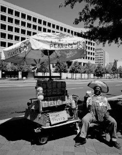 Photography Poster   Peanut vendor sells peanuts on Pennsylvania Avenue in Washington D.C. during the 1980s 24 X 19   Prints