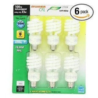 Sylvania Energy Saving, 11 Watt, CFL Twist Light Bulbs, Soft White, 6 Pack Health & Personal Care