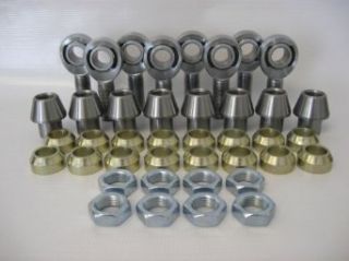 QSC 3/4 X 3/4 16 Chromoly 4 Link Rod End Kit with 3/4 Cone Spacers & Bungs .250 Wall, Rod End, Heim Joint