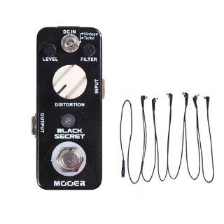 Mooer Guitar Effect Pedal Black Secret Distortion True Bypass Free 6 Ways Cable Musical Instruments