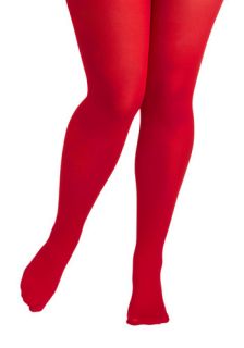 Rudimentary My Dear Tights in Red   Plus Size  Mod Retro Vintage Tights