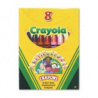 Crayola Multicultural Crayons, Wax, Large Size, Eight Skin Tone Colors per Box Toys & Games