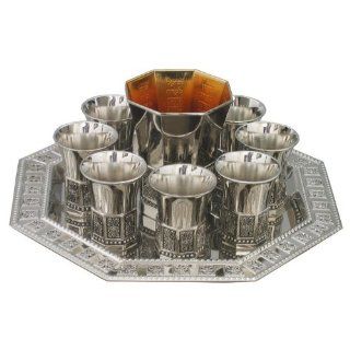 Kiddush Cup and Eight Cups Wine Goblets Kitchen & Dining
