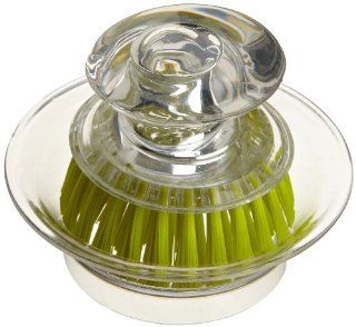 Mini Brush Scrubber with Holder   Lime Green by Casabella   Short Handle Brushes