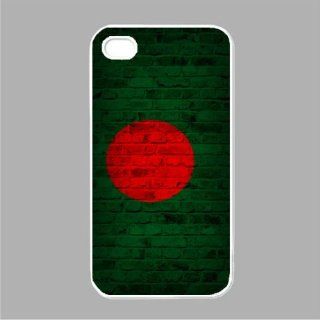 Flag of Bangladesh Brick Wall Design iPhone 5 White Case   Fits iPhone 5 Cell Phones & Accessories