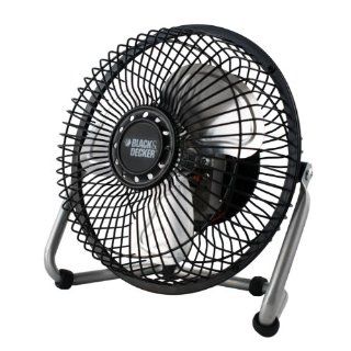 Black & Decker 6 Inch 2100 RPM 22 Watt 2 Speed Black Personal Metal Fan with Tilting Airflow   Electric Personal Fans