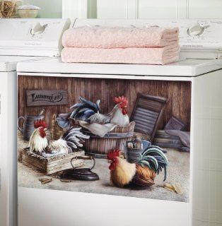 Farmhouse Rooster Laundry Room Decorative Washer Magnet By Collections Etc   Runners