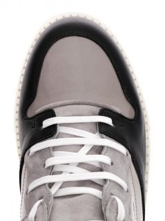 Multi block leather and suede trainers  Balenciaga  MATCHESF