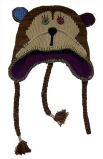 Ladies Patchwork Critter Hat   Monkey [4010] Clothing
