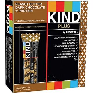 KIND Peanut Butter Dark Chocolate PLUS Protein Bars, 1.41 oz. Bars, 12 Bars/Box