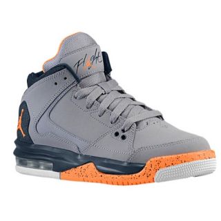 Jordan Flight Origin   Boys Grade School   Basketball   Shoes   Cement Grey/Armory Navy/White/Bright Citrus