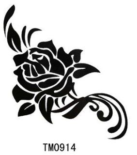 Black Totem Black Rose Limited Edition Tattoo Stickers Temporary Tattoos (Paste Neck / Shoulder / Chest / Hand /, Etc.) Fashion Models Single Noble Alternative Avant garde Barcode 10pcs/lot  Beauty