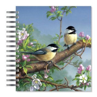 ECOeverywhere Chickadee and Appleblossom Picture Photo Album, 18 Pages, Holds 72 Photos, 7.75 x 8.75 Inches, Multicolored (PA12253)  Wirebound Notebooks 