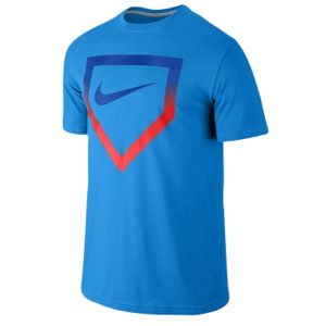 Nike Baseball Swoosh Plate T Shirt   Mens   Baseball   Clothing   Photo Blue/Chile Red/Game Royal