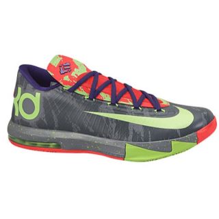 Nike KD VI   Mens   Basketball   Shoes   Cool Grey/Bright Crimson/Court Purple/Green