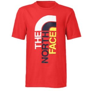 The North Face Trivert Logo T Shirt   Mens   Casual   Clothing   Fiery Red/Honor Blue/Yellow