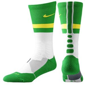 Nike Hyperelite Fanatical Crew Socks   Basketball   Accessories   White/Apple Green/Yellow Strike